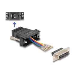 D-Sub 15 pin female to RJ12 female Assem, D-Sub 15 pin female to RJ12 female Assem