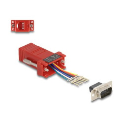 D-Sub 9 pin male to RJ12 female Assembly, D-Sub 9 pin male to RJ12 female Assembly
