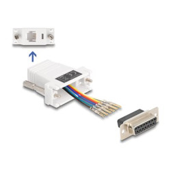 D-Sub 15 pin female to RJ12 female Assem, D-Sub 15 pin female to RJ12 female Assem
