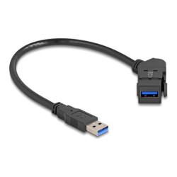 USB 5 Gbps Type-A panel mount female 45°, USB 5 Gbps Type-A panel mount female 45°