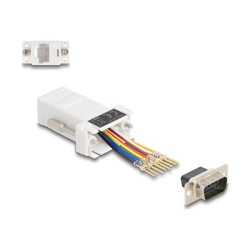 D-Sub 9 pin male to RJ45 female Assembly, D-Sub 9 pin male to RJ45 female Assembly