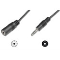 Digitus Audio prodlužovací kabel, stereo 3,5 mm 1,50 m, CCS, 2x0,10 10, stíněný, M F, černý