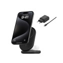 Belkin BOOST CHARGE™ Qi2 15W 2v1 Magnetický nabíjecí stojan, skládací, černá