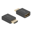 Delock - Vysoká rychlost - adaptér HDMI s ethernetem - HDMI s piny (male) do HDMI se zdířkami (female) - černá - podpora 8K60Hz (7680 x 4320), podpora Ethernet