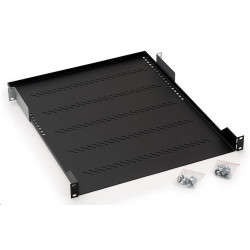 TRITON Police s perforací 19", 1U 550mm, nosnost 40kg, černá