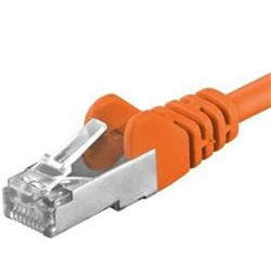 Premiumcord Patch kabel Cat6a S-FTP, AWG 26 7, délka 0.5m, oranžová