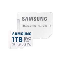 Samsung EVO Plus micro SDXC 1TB 160MB s UHS-I U3 Class 10 + Adaptér Bílá