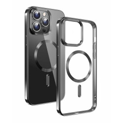 SWISSTEN POUZDRO CLEAR JELLY MagStick METALLIC PRO APPLE IPHONE 16 PRO MAX ČERNÉ