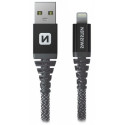 SWISSTEN DATOVÝ KABELKEVLAR USB LIGHTNING 1,5 M ANTRACIT