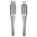 SWISSTEN DATOVÝ KABELKEVLAR USB-C LIGHTNING 1,5 M BÍLÝ