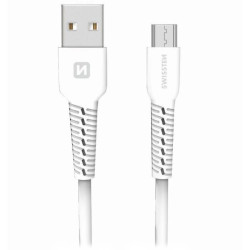 SWISSTEN DATOVÝ KABELUSB MICRO USB 1,0 M BÍLÝ