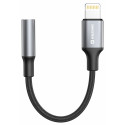 SWISSTEN AUDIO ADAPTÉRTEXTILE LIGHTNING (samec) 3,5mm AUX 0,15 M ČERNÝ (nahrazuje 73501211)