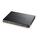 Zyxel XGS2220-54FP, L3 Access Switch, 960W PoE, 40xPoE+ 10xPoE++, 48x1G RJ45 2x10mG RJ45, 4x10G SFP+ Uplink, incl. 1 yr
