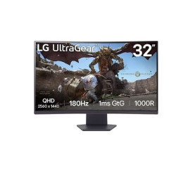 LG 32GS60QC-B gaming curved 32" VA 2560x1440 300cd 1ms 3000:1 180Hz 2xHDMI DP HDR10 FreeSync sRGB Flicker Safe Tilt VESA