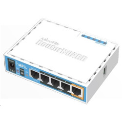 MikroTik hAP ac lite, 650MHz CPU, 64MB RAM, 5x LAN, 2.4 + 5GHz Wi-Fi 802.11b g n ac, vč. L4