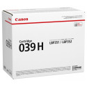 Canon originální toner CRG-039H Černý pro LBP351dn, LBP351x, LBP352dn, K