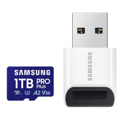 SAMSUNG PRO Plus MicroSDXC 1TB + USB Adaptér CL10 UHS-I U3 A2 V30