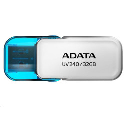 ADATA Flash Disk 32GB UV240, USB 2.0 Dash Drive, bílá