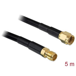 Delock Prodlužovací kabel antény RP-SMA, CFD RF200, 5 m, nízkoztrátový