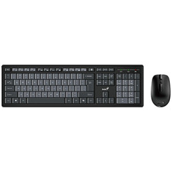 Genius Smart KM-8200 COPILOT, sada klávesnice s bezdrátovou optickou myší, CZ SK, klasická, černo-šedá