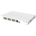 MikroTik Cloud Router Switch CRS328-24P-4S+RM, 800MHz CPU, 512MB, 24xGLAN, 4xSFP+cage, ROS L5, PSU,1U Rackmount