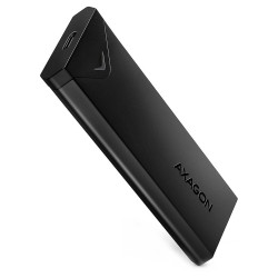 AXAGON box na M.2 NVMe SSD EEM2-UB2 USB-C USB 3.2 Gen2 černý kabel 20cm USB-C na USB-A