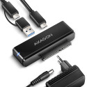 AXAGON ADSA-FPX, USB-C 10Gbps - SATA 6G, 2.5" 3.5" SSD HDD FAST PORT X adaptér, vč. AC napáječe