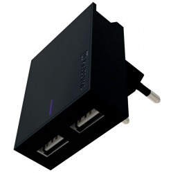 Swissten Síťový Adaptér Smart Ic 2X Usb 3A Power + Datový Kabel Usb Micro Usb 1,2 M Černý