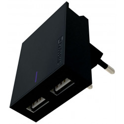 Swissten Síťový Adaptér Smart Ic 2X Usb 3A Power + Datový Kabel Usb Lightning 1,2 M Černý