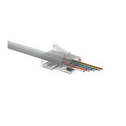 Solarix Univerzální EASY konektor RJ45 CAT5E STP 8p8c na drát i licnu 100 ks SXRJ45-5E-STP-EASY