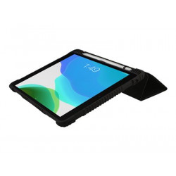 DICOTA Folio Case - Pouzdro s klopou pro tablet - polykarbonát, recyklovaný PET, termoplastický polyuretan (TPU) - černá - 10.2" - pro Apple 10.2-inch iPad (8. generace)