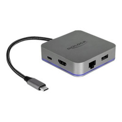 Delock USB Type-C Docking Station for Mobile Devices - Dokovací stanice - USB-C - HDMI - 1GbE