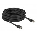 Delock - Kabel DisplayPort - DisplayPort (M) do DisplayPort (M) - DisplayPort 1.4 - 10 m - aktivní, podpora 8K60Hz (7680 x 4320), 5K120Hz (5120 x 2880) support, podpora 4K240Hz (3840 x 2160) - černá