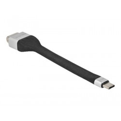 Delock - Adaptér USB VGA - USB-C (M) do HD-15 (VGA) (F) - Displayport 1.2 Thunderbolt 3 - 13 cm - plochý - černá