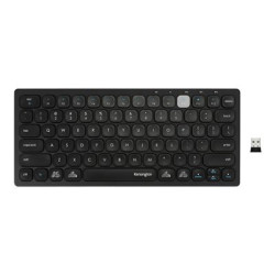 Kensington Multi-Device Dual Wireless Compact Keyboard - Klávesnice - bezdrátový - 2.4 GHz, Bluetooth 3.0, Bluetooth 5.0 - anglická - černá
