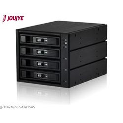 Jou Jye Backplane pro 3.5" (2,5") 4x SATA SAS HDD do 3x 5,25" black