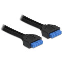 Delock kabel interní 20pin USB 3.0 samice samice, 45 cm