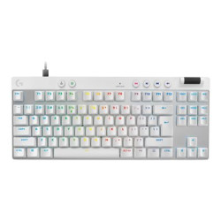 Logitech G PRO X RAPID - Klávesnice - TKL - podsvícení - USB - QWERTY - US mezinárodní - klávesový spínač: Linear - bílá