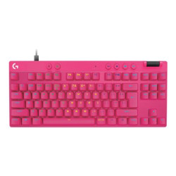Logitech G PRO X RAPID - Klávesnice - TKL - podsvícení - USB - QWERTY - US mezinárodní - klávesový spínač: Linear - růžová