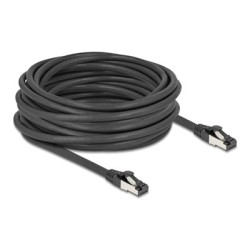 Delock - Patch kabel - RJ-45 (M) do RJ-45 (M) - 10 m - 6 mm - SFTP, PiMF - CAT 8.1 - rychlost prenosu dat až 40 Gbps, neobsahuje halogen, provedení bez hrbolku, lisovaný - cerná