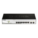 D-Link DGS 1210-10 - Přepínač - inteligentní - 8 x 10 100 1000 + 2 x gigabitů SFP - desktop, Lze montovat do rozvaděče