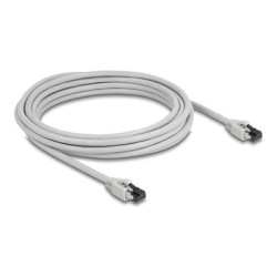 Delock - Patch kabel - RJ-45 (M) do RJ-45 (M) - 5 m - 7.5 mm - S FTP, PiMF - CAT 8.1 - provedení bez hrbolku, neobsahuje halogen - šedá