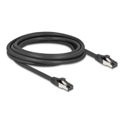 Delock - Patch kabel - RJ-45 (M) do RJ-45 (M) - 3 m - 6 mm - S FTP, PiMF - CAT 8.1 - neobsahuje halogen, rychlost prenosu dat až 40 Gbps, provedení bez hrbolku, lisovaný - cerná