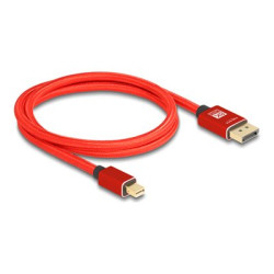 Delock - Kabel DisplayPort - Mini DisplayPort (M) do DisplayPort (M) - DisplayPort 1.4 - 1 m - podpora 8K60Hz - červená
