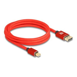 Delock - Kabel DisplayPort - Mini DisplayPort (M) do DisplayPort (M) - DisplayPort 1.4 - 2 m - podpora 8K60Hz - červená