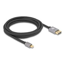Delock - Kabel DisplayPort - Mini DisplayPort (M) do DisplayPort (M) - DisplayPort 1.4 - 3 m - podpora 8K60Hz - černá, šedá