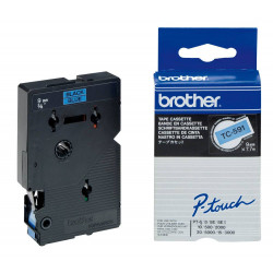 BROTHER laminovaná páska TC-591 modrá-černá 9mm