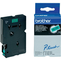 BROTHER laminovaná páska TC-791 zelená-černá 9mm