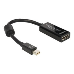 Delock - Video adaptér - Mini DisplayPort s piny (male) do HDMI se zdířkami (female) - 18 cm