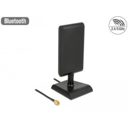 Delock WLAN 802.11 ac a h b g n Anténa RP-SMA samec 6 - 9 dBi směrová s magnetickou základnou a připojovací kabel 1m 